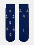 Хлопковые мужские носки diwari happy с рисунками 190 синий, , 40-41 (25), DIWARI, - 1