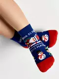 Новогодние детские носки для малышей new year 950 синий, , 11-12, CONTE-KIDS, - 1