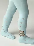 Теплые махровые детские колготки sof-tiki (махровые внутри) 641 бледно-бирюзовый, , 62-74 (12), CONTE-KIDS, - 1