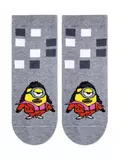 Носки мужские minions брестские 2138 (укороченные) 296 серый меланж, , 40-41 (25), БРЕСТСКИЕ, - 1