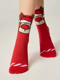 Носки женские новогодние conte new year 629 красный, , 36-39 (23-25), CONTE ELEGANT, - 1