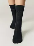 Удлиненные женские носки conte active 624 черный, , 39-41 (25-27), CONTE ELEGANT, - 1