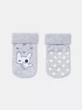 Махровые носки с антискользящей стопой sof-tiki 772 светло-серый, , 14, CONTE-KIDS, - 1