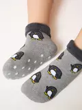 Махровые носки с отворотом (антискользящие) sof-tiki 537 серый, , 12, CONTE-KIDS, - 1
