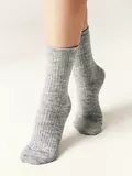 Теплые удлиненные женские носки esli 625 серый, , 36-39 (23-25), ESLI, - 1