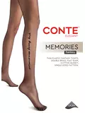 Колготки с имитацией тату-рисунка memories nero, , 3, CONTE ELEGANT, - 1