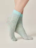 Носки женские в крупные ромбы conte 21с-145сп turquoise, , 36-39 (23-25), CONTE ELEGANT, - 1