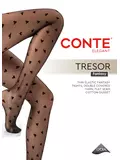 Колготки с рисунком «сердечки» tresor nero, , 4, CONTE ELEGANT, - 1