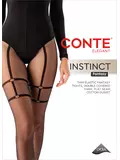 Колготки с имитацией чулок с подвязками instinct nero, , 3, CONTE ELEGANT, - 1
