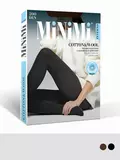Теплые колготки minimi cotton&wool 200 nero, , 2, MINIMI, - 1