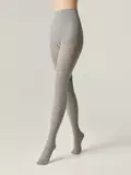 Тёплые ажурные колготки conte ajour 300 grey, , 2, CONTE ELEGANT, - 1