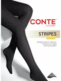 Колготки с вертикальными полосами stripes nero, , 2, CONTE ELEGANT, - 1