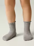 Носки без резинки с волнистым бортом tip-top 1019 серый, , 16-18, CONTE-KIDS, - 1