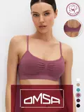 Кроп-топ на тонких бретелях omsa cotton 1111s sherbet, , 46 (M), OMSA, - 1