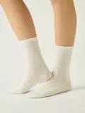 Удлинённые женские носки conte classic 751 молочный, , 36-38 (23-25), CONTE ELEGANT, - 1