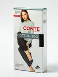 Теплые легинсы из хлопка conte cotton 300 nero, , 2, CONTE ELEGANT, - 1