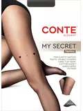 Колготки с имитацией гартера в сердечки conte my secret nero, , 5, CONTE ELEGANT, - 1