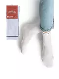 Мужские высокие носки omsa active 115 bianco/blu, , 36-38 (23-25), OMSA, - 1