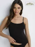 Майка женская на тонких бретелях omsa 1221s soft nero, , 50 (XL), OMSA, - 1