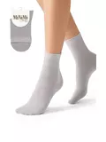 Носки женские всесезонные mini cotone 1202 grigio chiaro, , 36-38 (23-25), MINIMI, - 1
