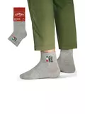 Мужские короткие носки omsa active 117 grigio melange, , 42-44 (27-29), OMSA, - 1