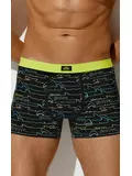 Трусы мужские боксеры omsa omu 1234-24b style nero/lime, , 54 (3XL), OMSA, - 1