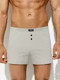 Трусы мужские шорты-боксеры из 100% хлопка omsa omb 1243 grigio melange, , 56 (4XL), OMSA, - 1