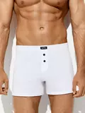Трусы мужские шорты-боксеры из 100% хлопка omsa omb 1243 bianco, , 46 (M), OMSA, - 1