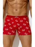 Трусы мужские боксеры omsa omu 1234-24b new year rosso, , 52 (2XL), OMSA, - 1