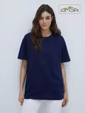 Женская футболка oversize из 100% хлопка omsa omt_d1301 blu notte, , 48 (L), OMSA, - 1
