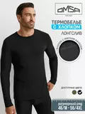 Лонгслив мужской "термо" из материала «интерлок» omsa omu 1616t nero, , 48 (L), OMSA, - 1