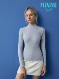 Водолазка женская из кашкорсе minimi 1711с fresh grigio melange, , 44 (S), MINIMI, - 1