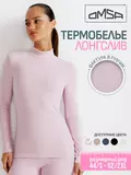 Лонгслив стойка женский "термо" в рубчик с воротником omsa omd 1624t rb lilla, , 50 (XL), OMSA, - 1