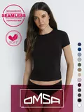 Футболка женская omsa omd 1411s soft nero, , 48 (L), OMSA, - 1