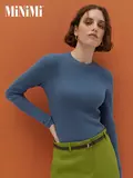 Женский лонгслив из кашкорсе minimi 1611с fresh jeans, , 42 (XS), MINIMI, - 1