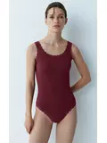 Майка в рубчик на широких бретелях minimi 1321s french chic bordo, , 46/48 (M/L), MINIMI, - 1