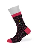 Носки детские (мордочки) omsa kids calzino 21p74 nero/fuxia, , 27-30 (16-18), OMSA, - 1