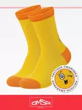 Носки детские (смайлики) omsa kids calzino 21p42 giallo, , 23-26 (14-16), OMSA, - 1