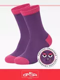 Носки детские (смайлики) omsa kids calzino 21p42 viola, , 19-22 (12-14), OMSA, - 1