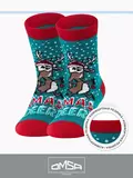 Носки детские с новогодним рисунком (олень) omsa kids calzino 21n65 acqua, , 23-26 (14-16), OMSA, - 1