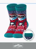 Носки детские с новогодним рисунком (санта) omsa kids calzino 21n65 jeans, , 23-26 (14-16), OMSA, - 1