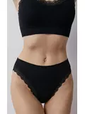 Женские трусы слипы в рубчик minimi 2241s french chic slip alto nero, , 46/48 (M/L), MINIMI, - 1