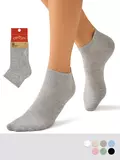 Короткие женские носки omsa eco 253 grigio melange, , 35-38 (23-25), OMSA, - 1