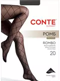 Колготки с геометрическим рисунком conte rombo (ромб) nero, , 4, CONTE ELEGANT, - 1