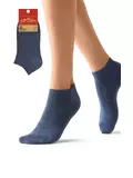 Женские укороченные носки с люрексом omsa eco 255 blu melange, , 35-38 (23-25), OMSA, - 1