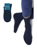 Мужские теплые носки в рубчик omsa comfort 306 blu scuro, , 45-47 (29-31), OMSA, - 1
