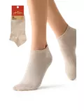 Женские укороченные носки с люрексом omsa eco 255 beige melange, , 39-41 (25-27), OMSA, - 1