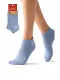 Женские укороченные носки с люрексом omsa eco 255 jeans melange, , 39-41 (25-27), OMSA, - 1