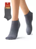 Женские укороченные носки с люрексом omsa eco 255 grigio melange, , 39-41 (25-27), OMSA, - 1