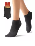 Женские укороченные носки с люрексом omsa eco 255 grigio scuro melange, , 39-41 (25-27), OMSA, - 1